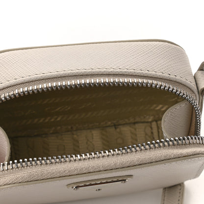 Prada Saffiano Travel Metal Triangle Logo Mini Pouch Shoulder Bag Talsco 5 of 8