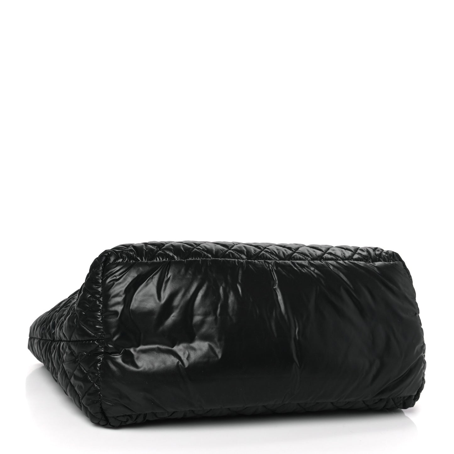 Nylon Quilted Large Coco Cocoon Tote Black