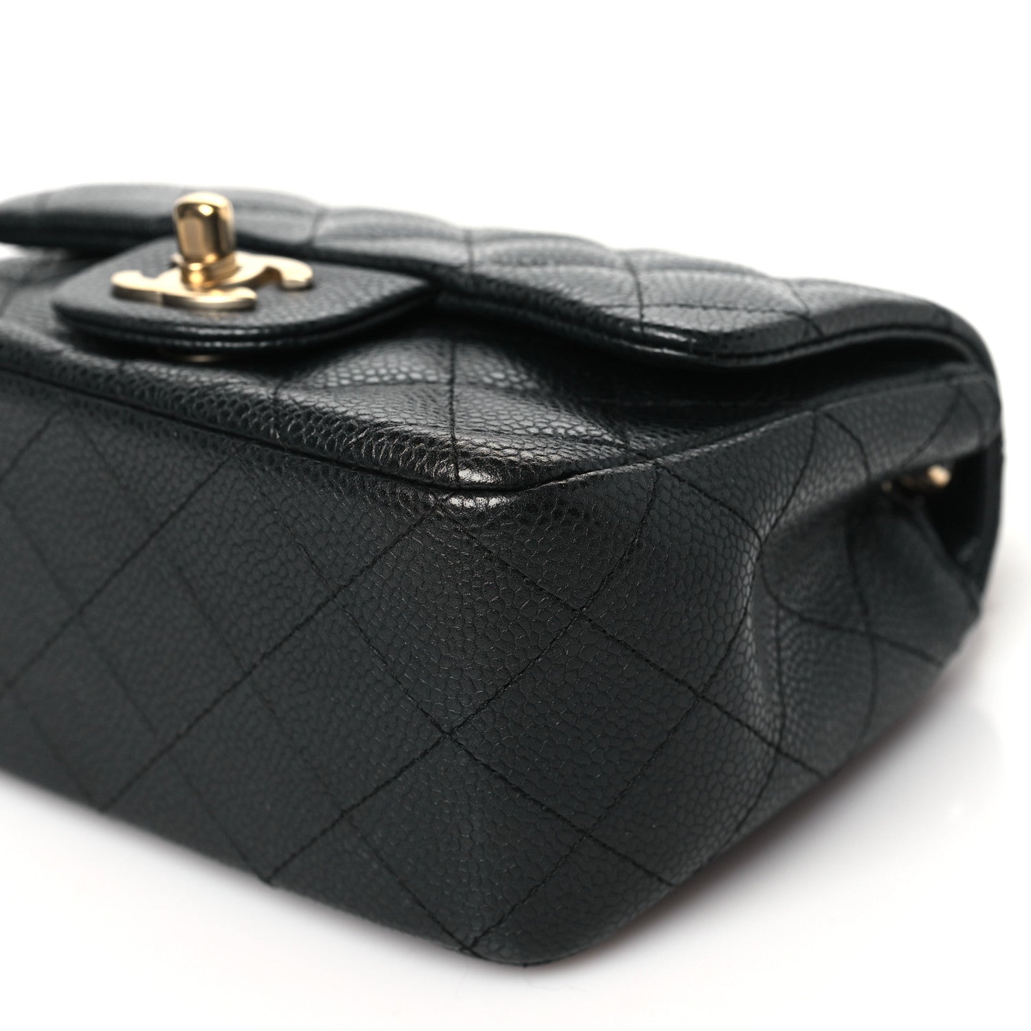 Chanel Caviar Quilted Mini Square Flap Dark Grey 10 of 10