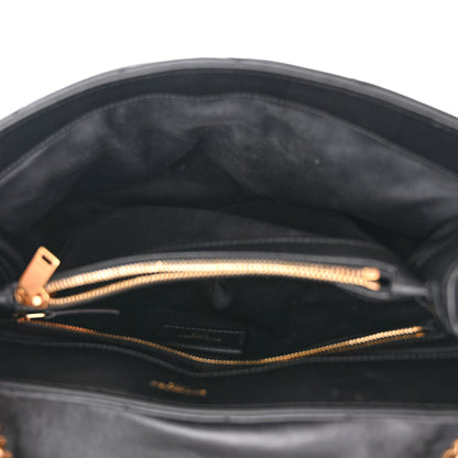 Saint Laurent Calfskin Y Quilted Monogram Medium Loulou Chain Satchel Black 5 of 11