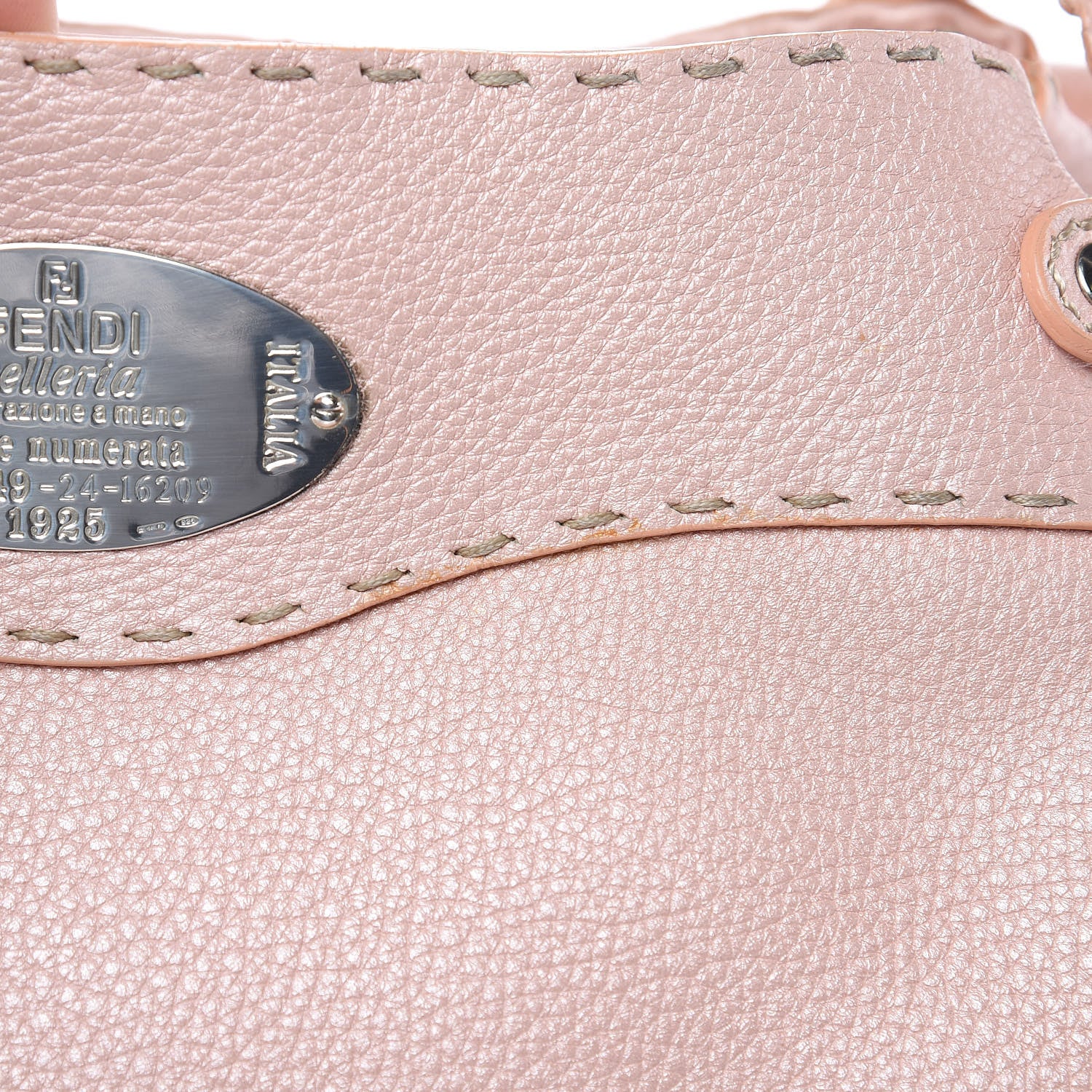 Fendi Cuoio Romano Selleria Small Bucket Bag Cipria 13 of 17