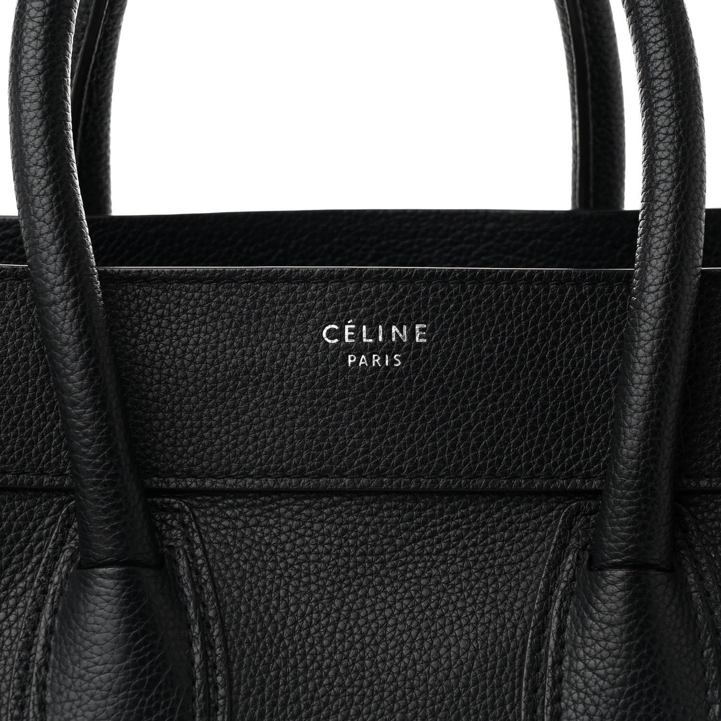 Drummed Calfskin Mini Luggage Black