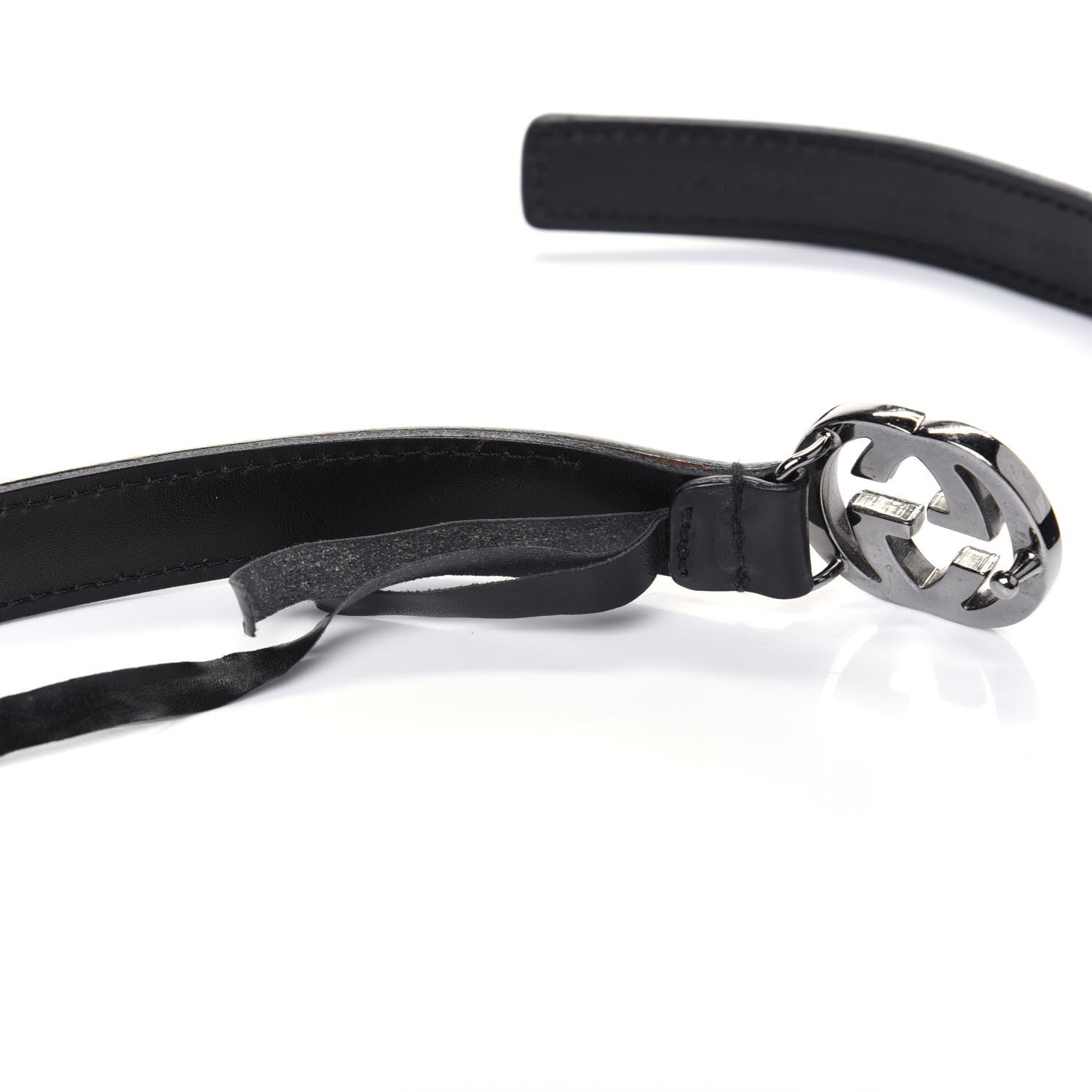 Gucci Calfskin Interlocking G Belt 75 30 Black 5 of 10