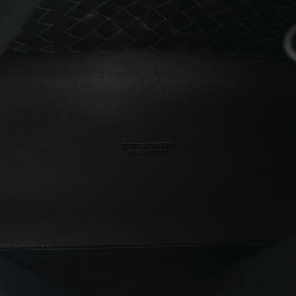 Bottega Veneta Silky Calfskin Large Andiamo Shoulder Bag Black 5 of 9