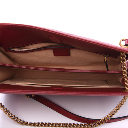 Gucci Azalea Calfskin Matelasse Heart Medium GG Marmont Slim Shoulder Bag Romantic Cerise 4 of 9