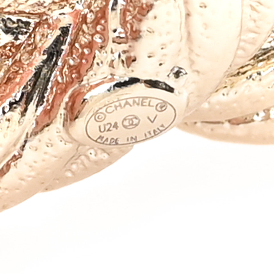 Chanel Twisted CC Brooch Light Gold 3 of 3