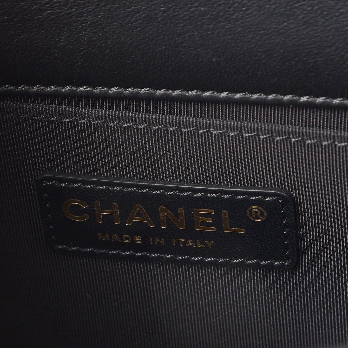 Lambskin Quilted Small Boy Flap Black