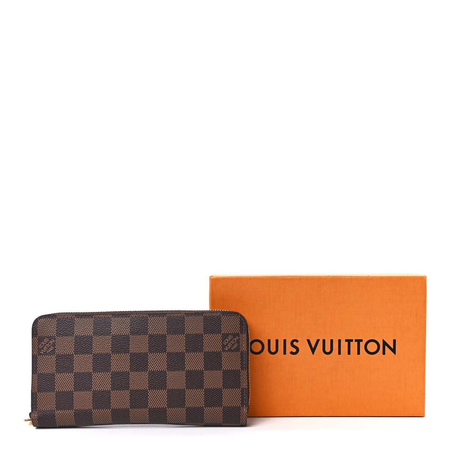 Damier Ebene Zippy Wallet Rose Ballerine