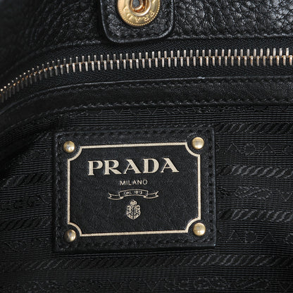 Prada Vitello Daino Tote Nero Black 7 of 9