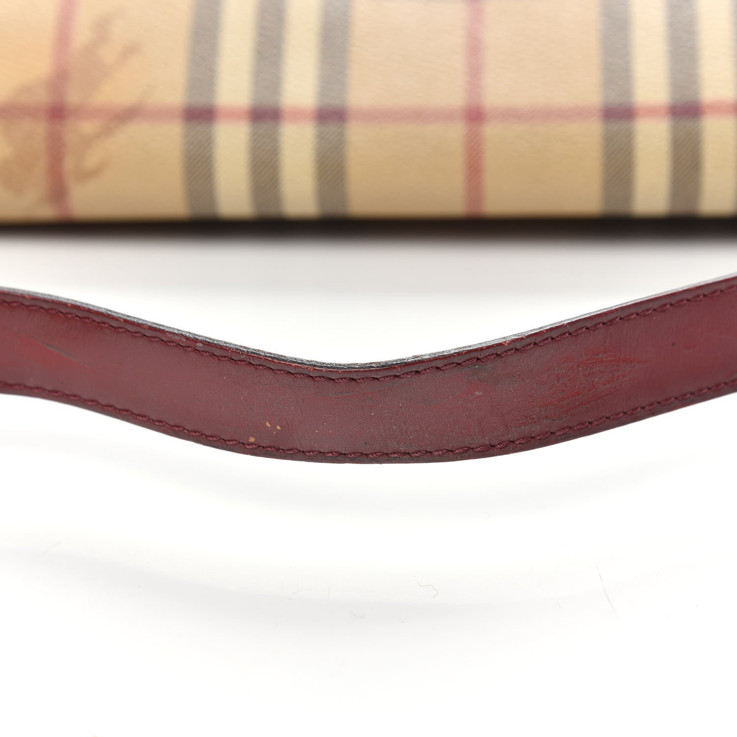 Burberry Haymarket Check Shoulder Bag Military Red 11 of 17