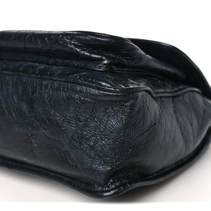 Saint Laurent Crinkled Calfskin Matelasse Monogram Medium Niki Chain Satchel Storm 9 of 9