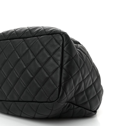 Chanel Lambskin Quilted CC Chain Drawstring Tote Black 10 of 10