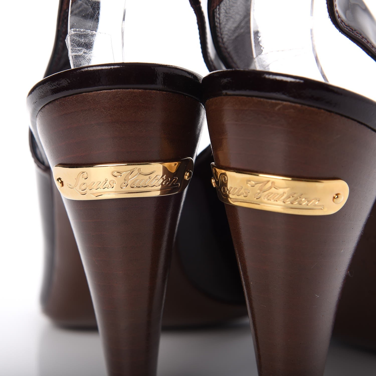 Louis Vuitton Patent Slingback Heels 38 Amarante 8 of 11
