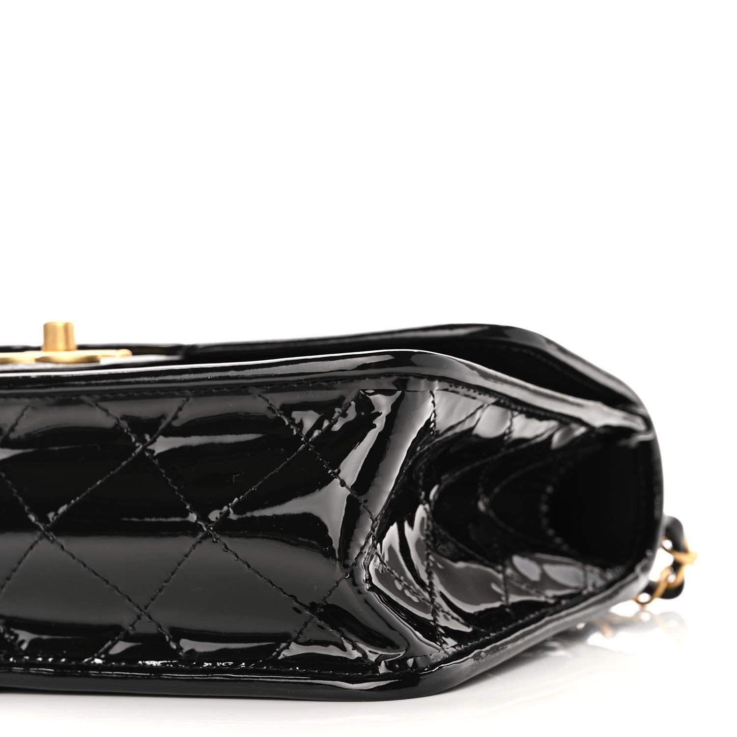Chanel Patent Quilted Small School Memory Top Handle Flap Black 10 of 11