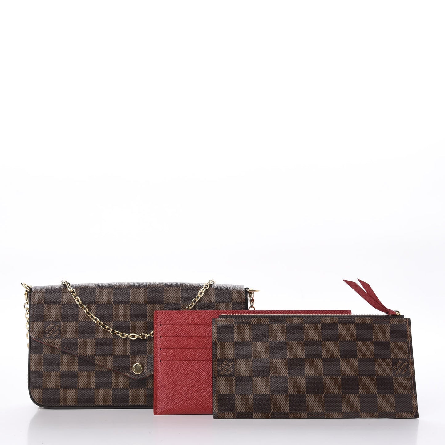 Damier Ebene Pochette Felicie Chain Wallet