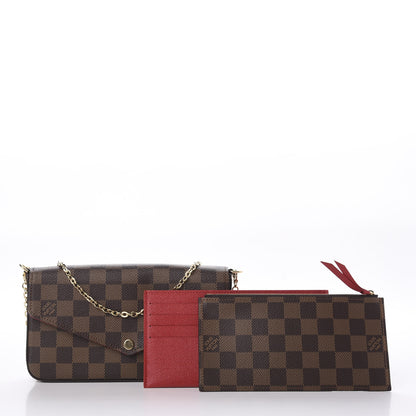 Louis Vuitton Damier Ebene Pochette Felicie Chain Wallet 11 of 11