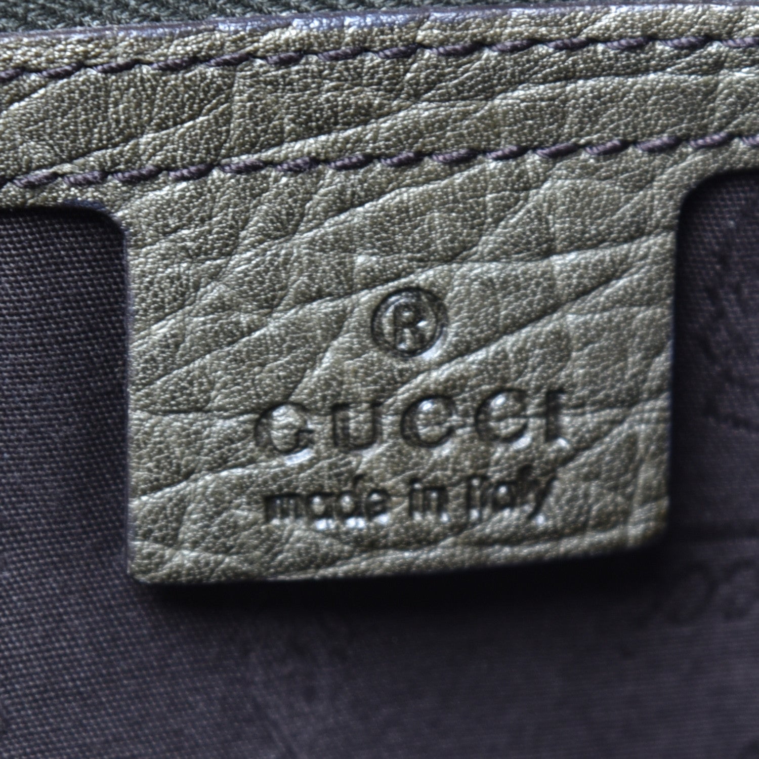 Gucci Monogram Medium Bamboo Bar Tote Olive 6 of 12