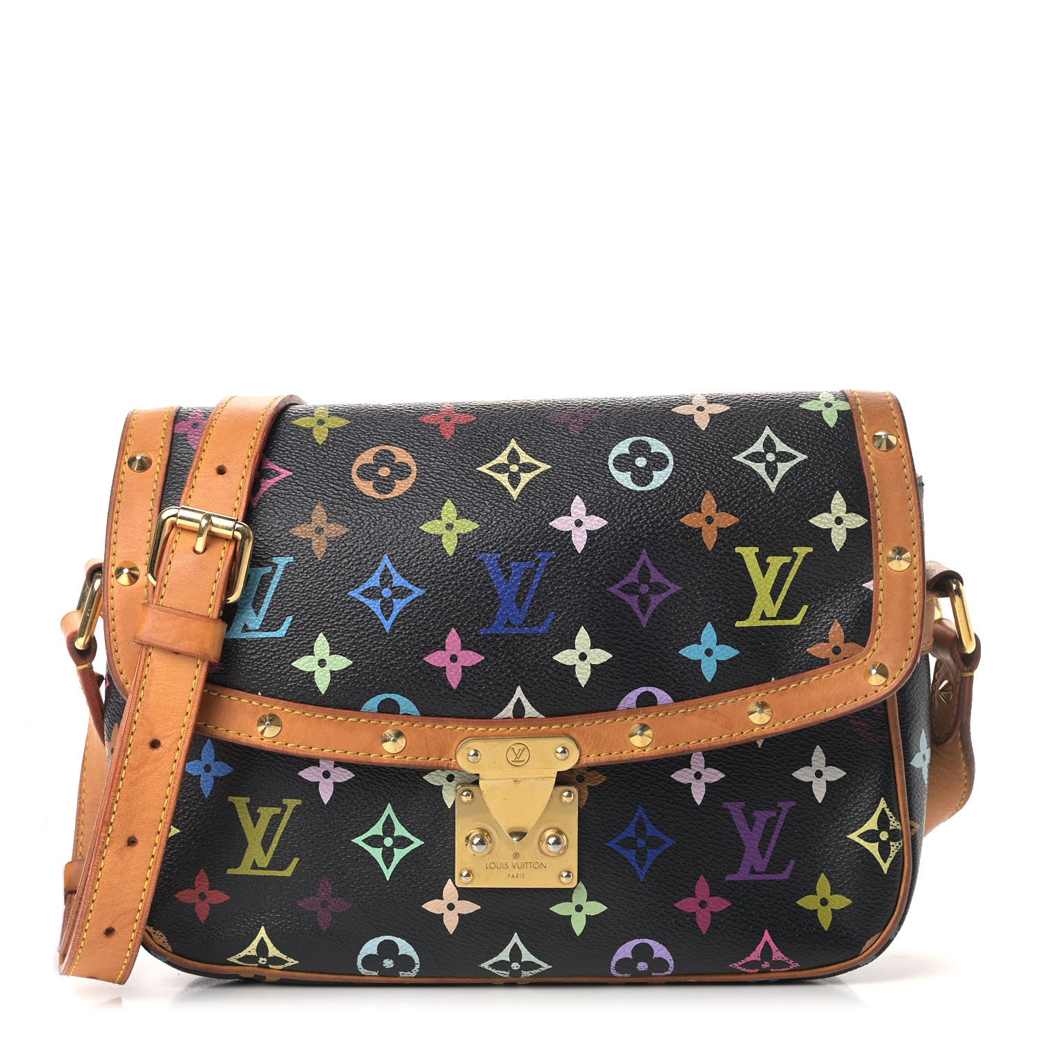 Louis Vuitton Monogram Multicolor Sologne Black 1 of 13