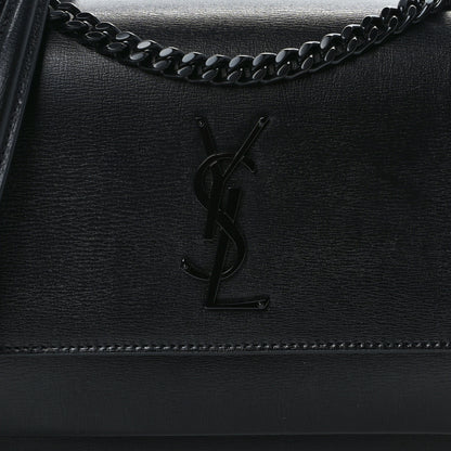 Saint Laurent Calfskin Medium Monogram Monochrome Sunset Black 7 of 10