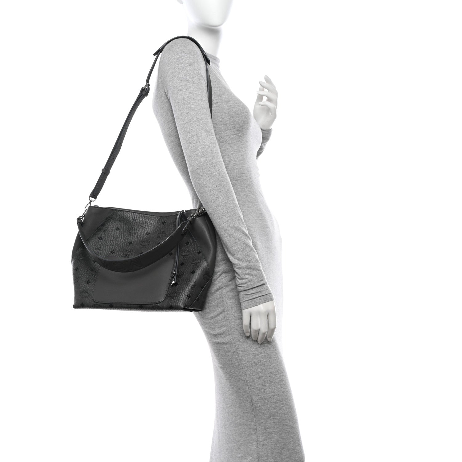 MCM Visetos Medium Klara Hobo Grey 2 of 16