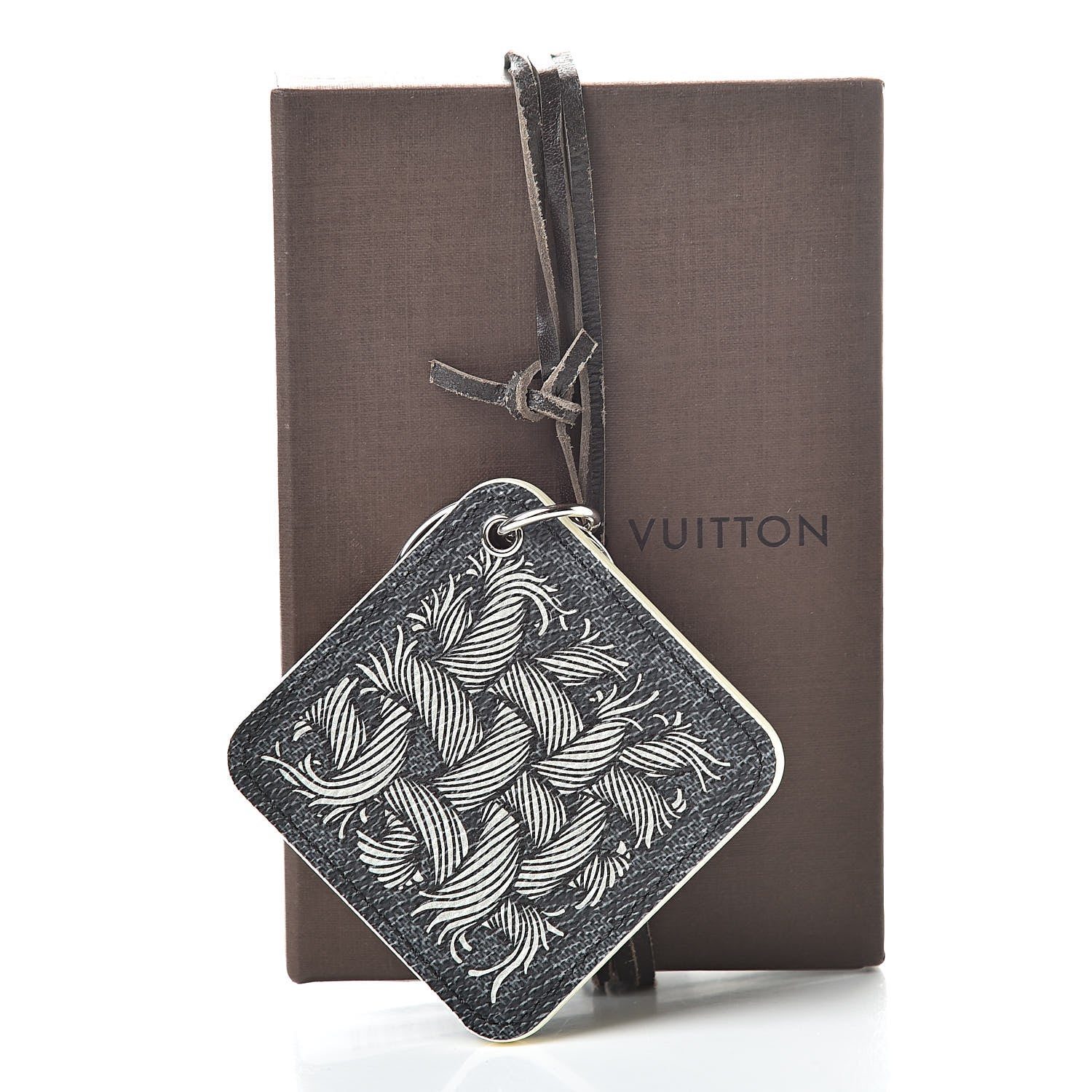 Louis Vuitton Damier Graphite Rope Bag Charm Key Ring White 5 of 5