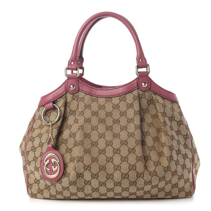 Gucci Monogram Margaux Calfskin Medium Sukey Tote Beige Ebony Vintage Rose 1 of 11