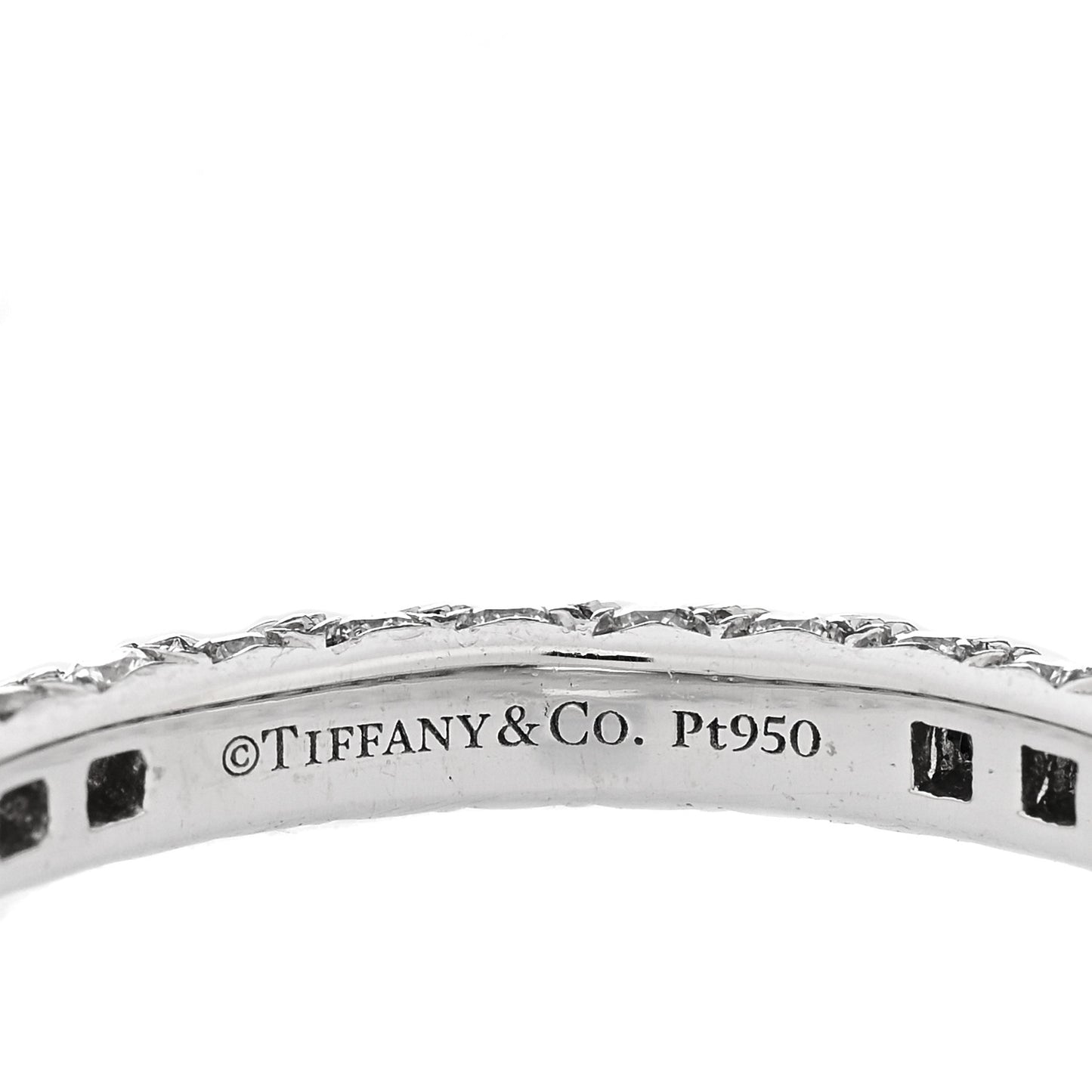 Platinum Diamond Etoile Eternity Pave Band Ring 50 5.5