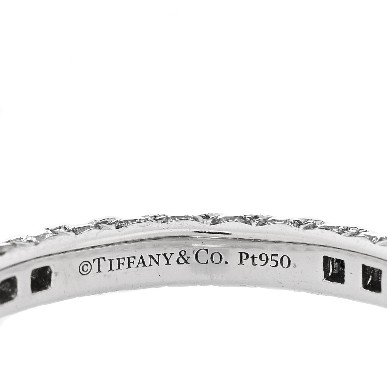 Tiffany Platinum Diamond Etoile Eternity Pave Band Ring 50 5.5 4 of 4