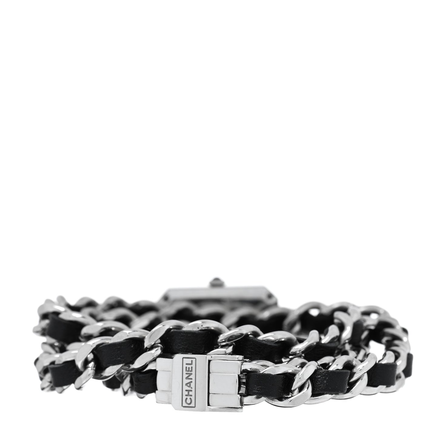 Stainless Steel Lambskin 16mm Premiere Rock Triple Row Quartz Watch Black