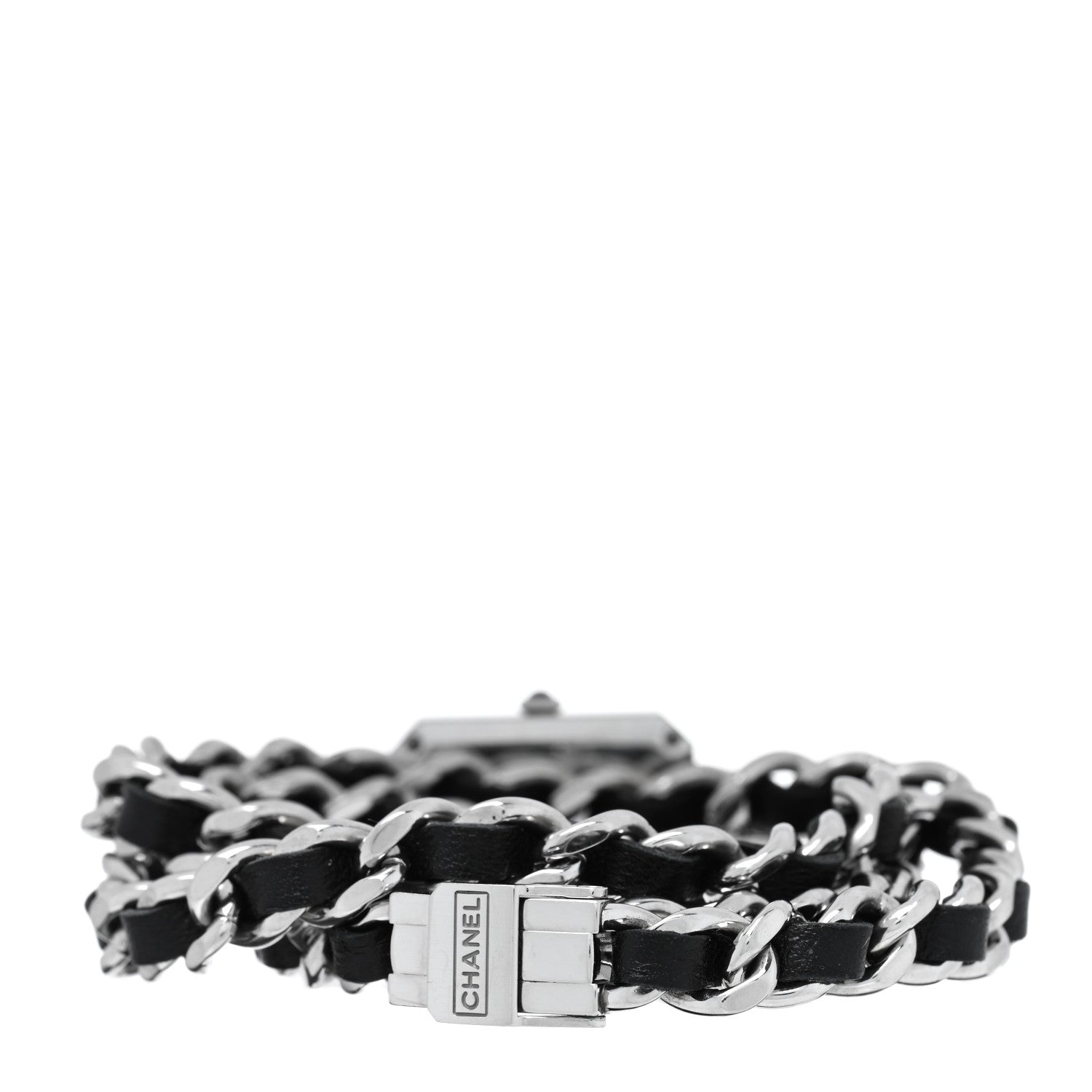 Chanel Stainless Steel Lambskin 16mm Premiere Rock Triple Row Quartz Watch Black 3 of 5