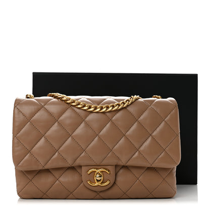 Chanel Lambskin Quilted Medium Pillow Crush Flap Beige 12 of 12