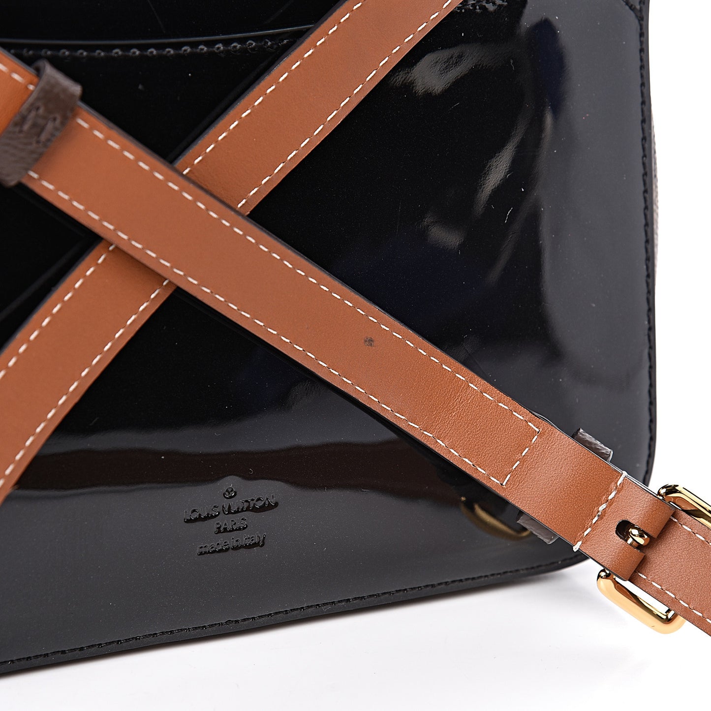 Patent Calfskin Monogram Cherrywood BB Black