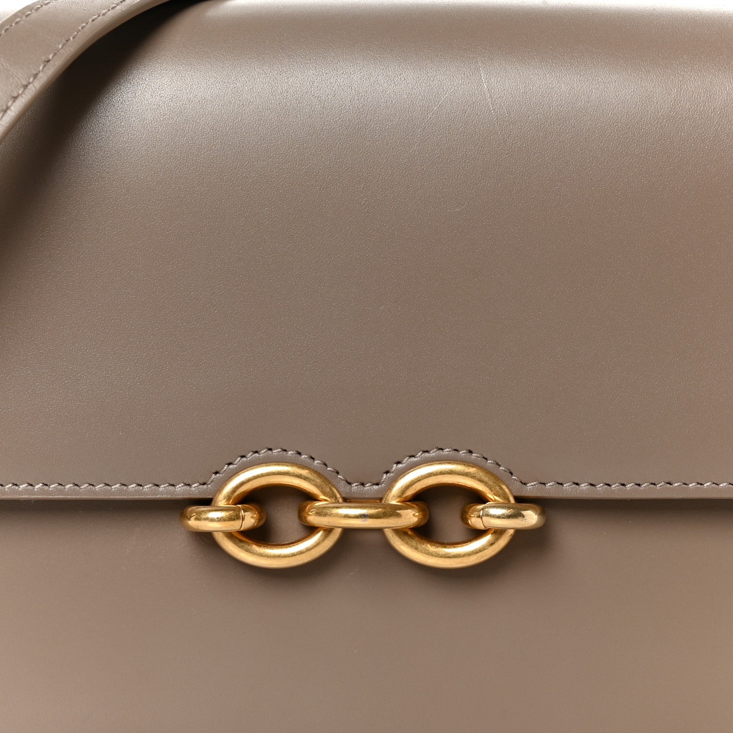 Saint Laurent Smooth Calfskin Le Maillon Satchel Greyish Brown 8 of 10