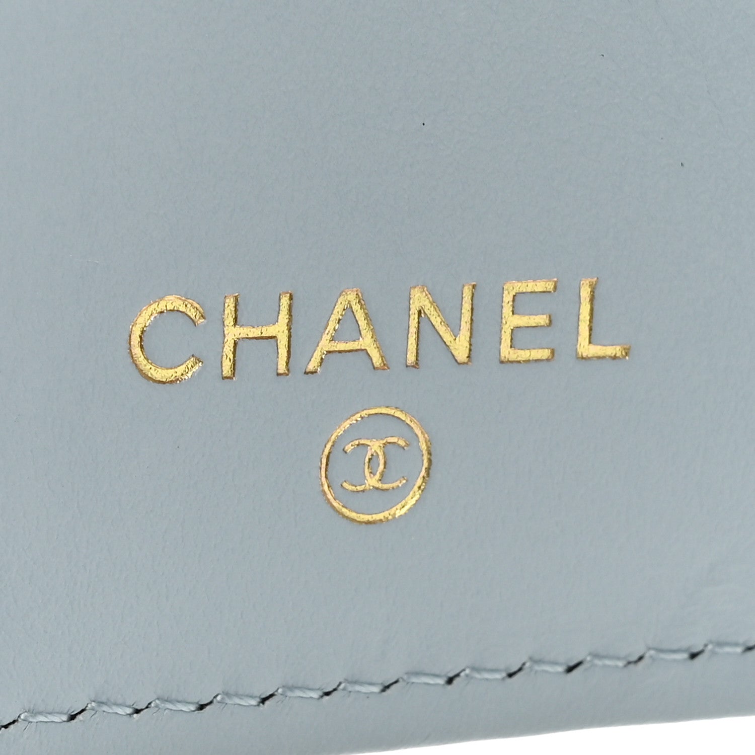 Chanel Lambskin Quilted Chanel 19 Flap Card Holder Light Blue 8 of 13