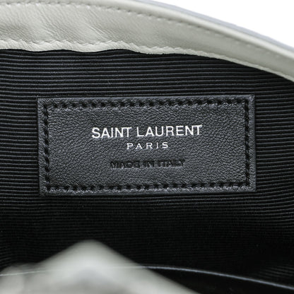 Saint Laurent Python Calfskin Embossed Monogram Classic Baby Chain Bag White 6 of 6