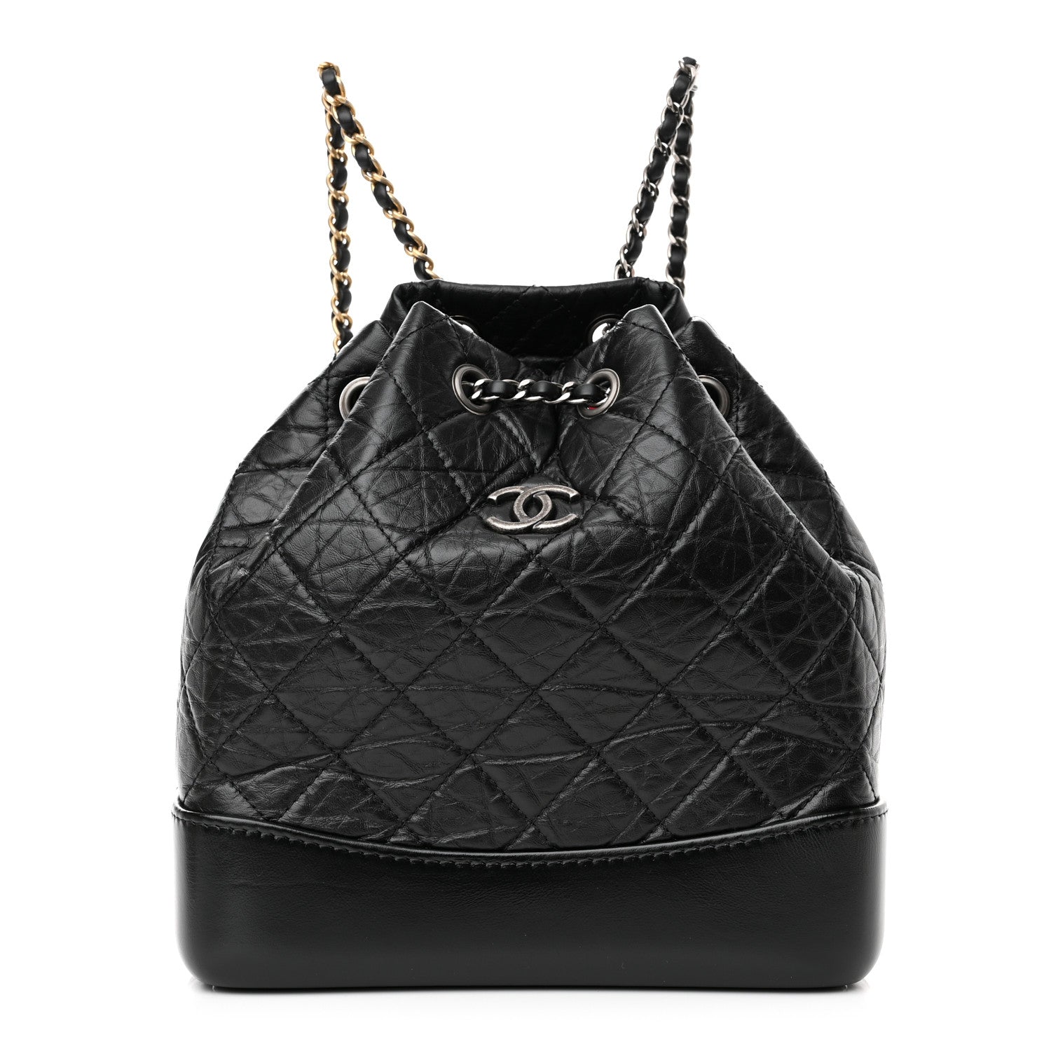 Chanel Aged Calfskin Quilted Small Gabrielle Backpack Black 1 of 10