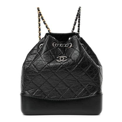 Chanel Aged Calfskin Quilted Small Gabrielle Backpack Black 1 of 10