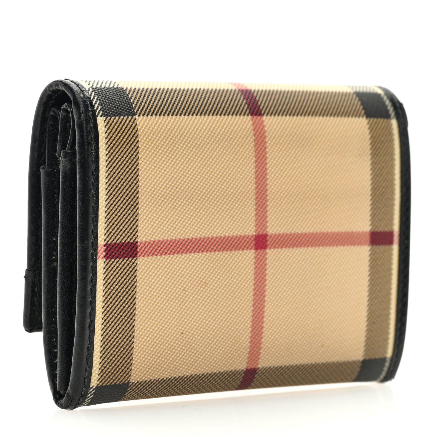 House Check Compact Wallet Black