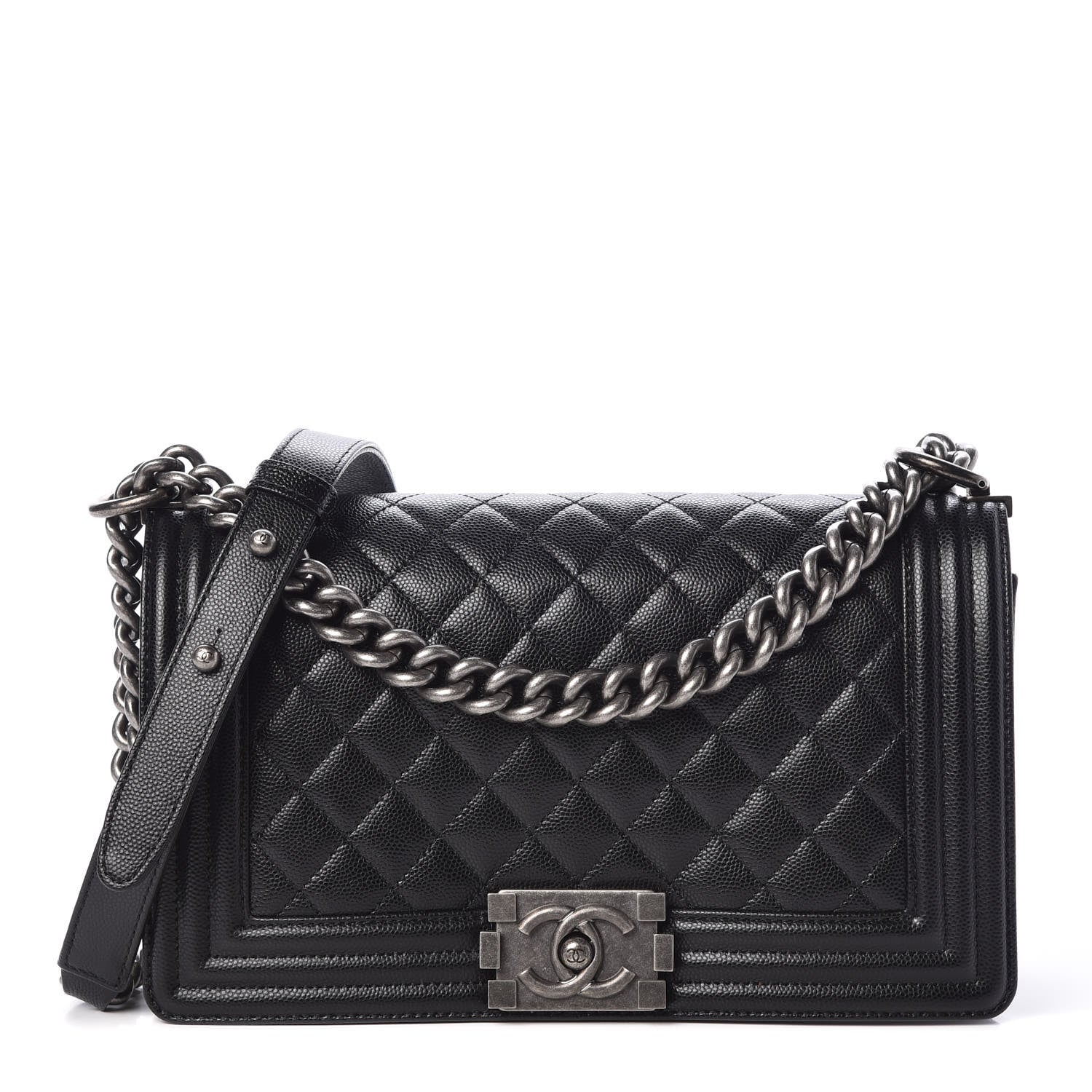 Chanel Caviar Quilted Medium Boy Flap Black 1 of 9