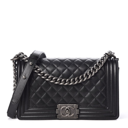 Chanel Caviar Quilted Medium Boy Flap Black 1 of 9