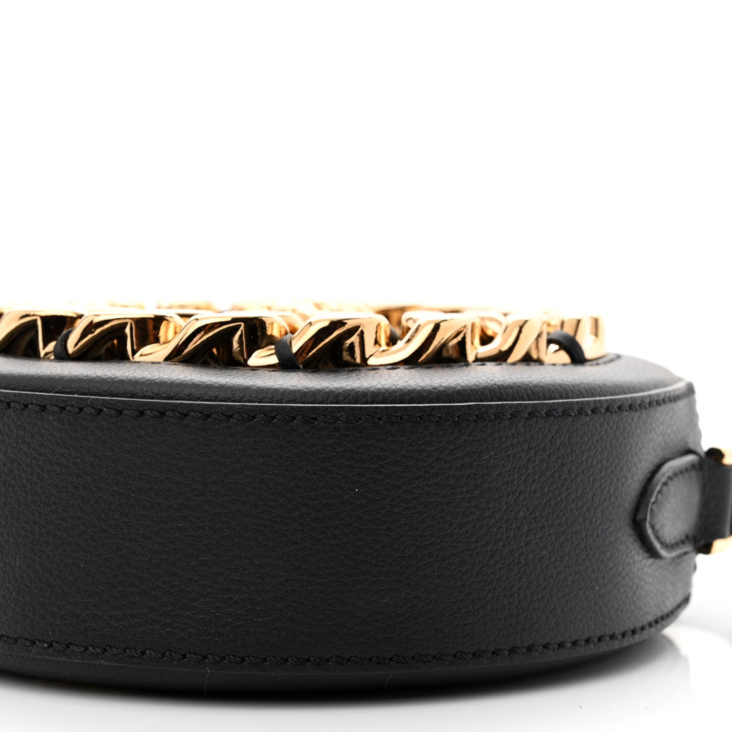 Versace Calfskin Mini La Medusa Chain Round Crossbody Bag Black 9 of 9