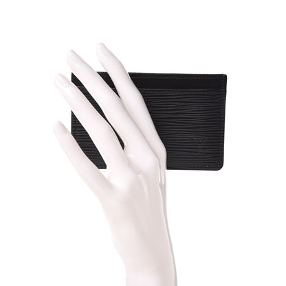 Louis Vuitton Epi Card Holder Black 2 of 8