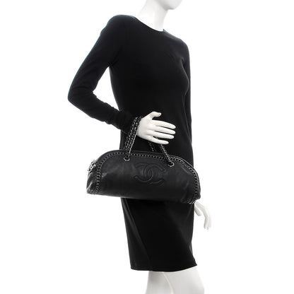 Chanel Smooth Calfskin Petit Luxe Ligne Bowler Black 2 of 8