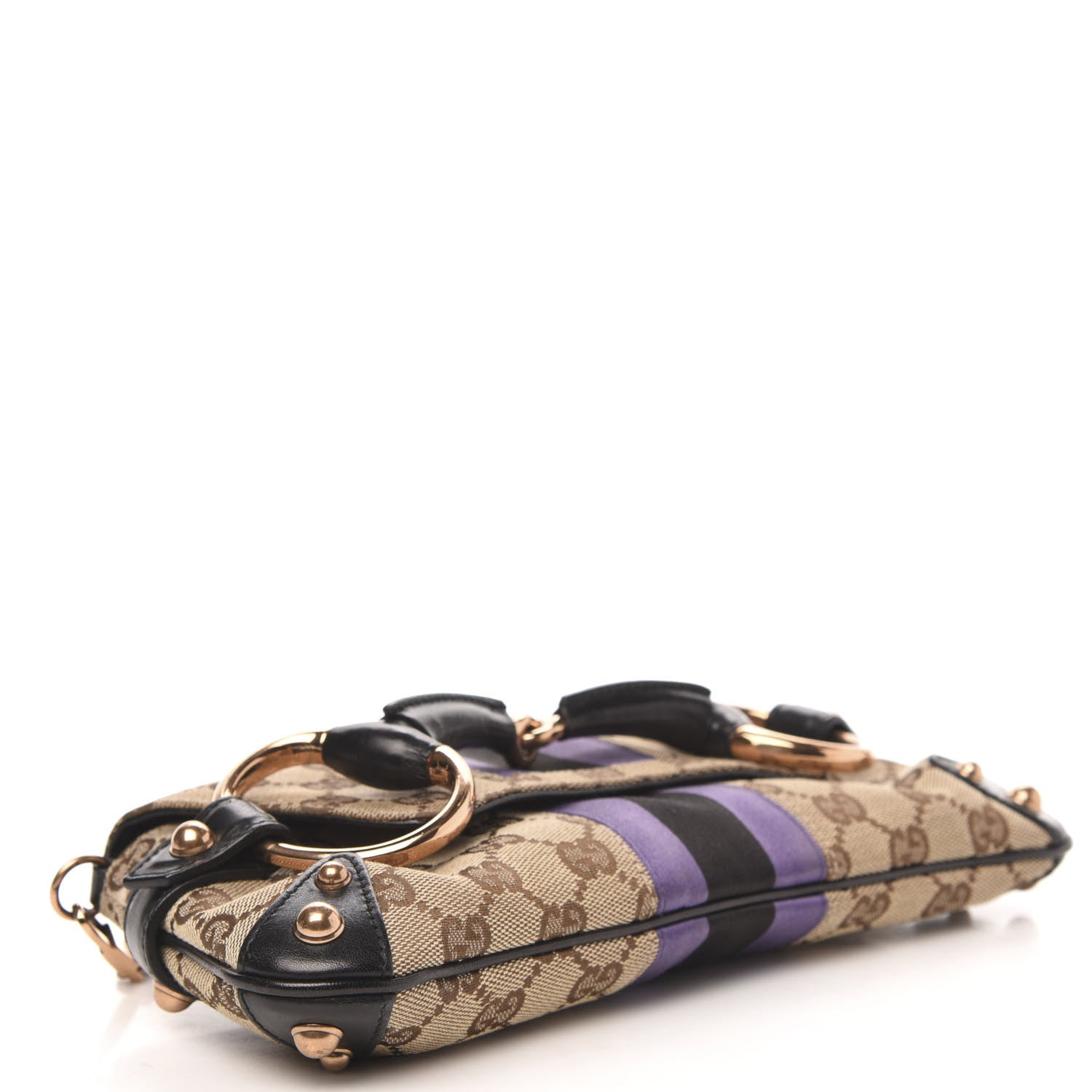 Gucci X TOM FORD Monogram Horsebit Web Clutch Purple 4 of 12