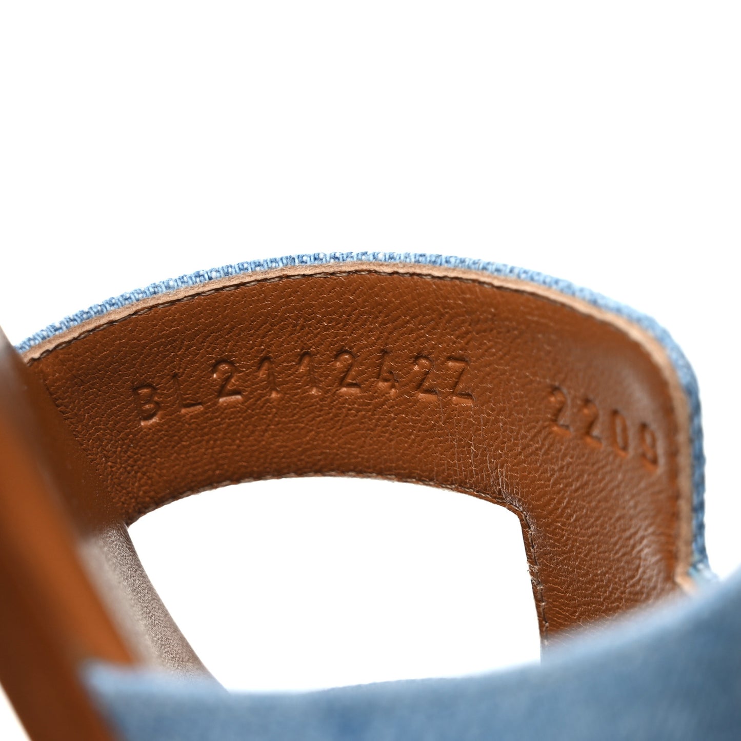 Denim Canvas Oran Sandals 37 Bleu Clair