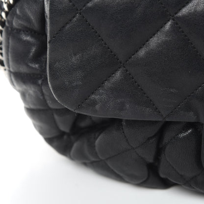 Chanel Washed Lambskin Quilted Medium Chain Around Messenger Black 15 of 15