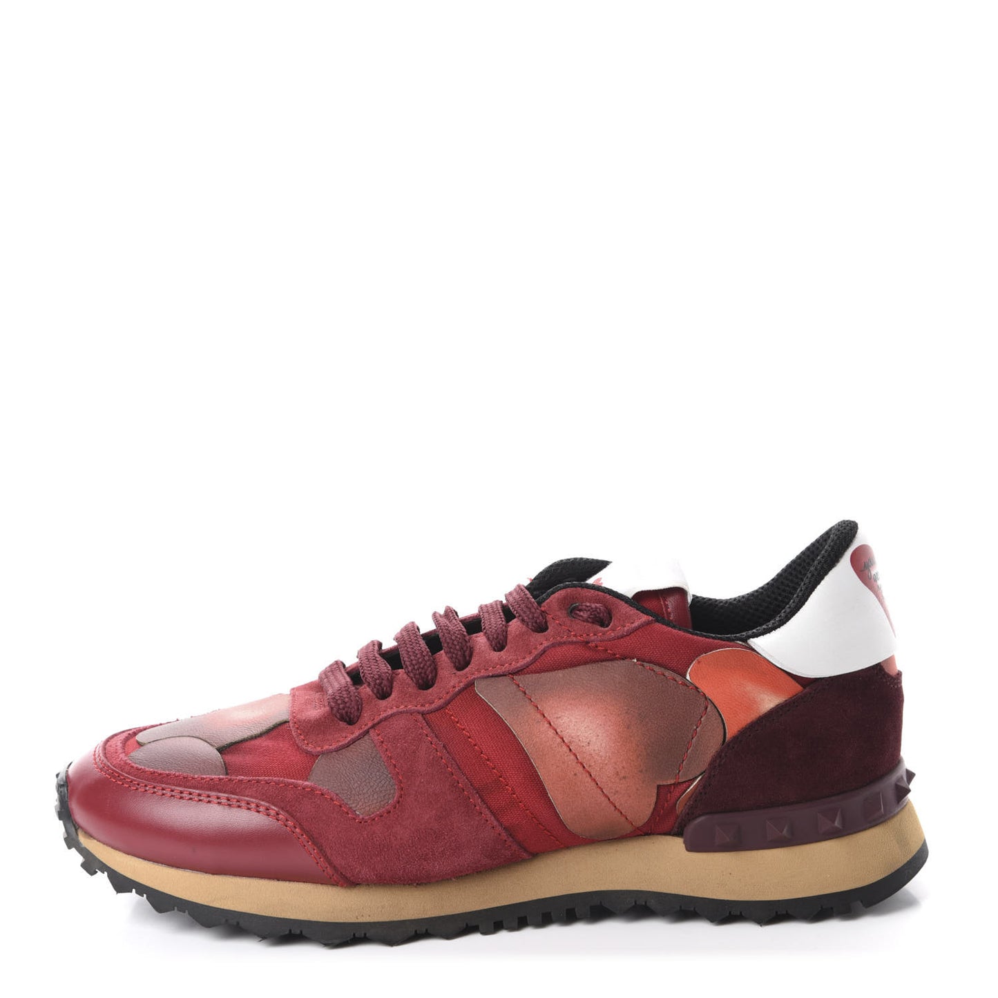 Fabric Suede L'Amour Womens Rockrunner Sneakers 37.5 Red