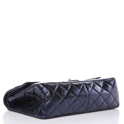 Chanel Metallic Calfskin Quilted 2.55 Reissue 226 Flap Dark Navy Blue 4 of 10