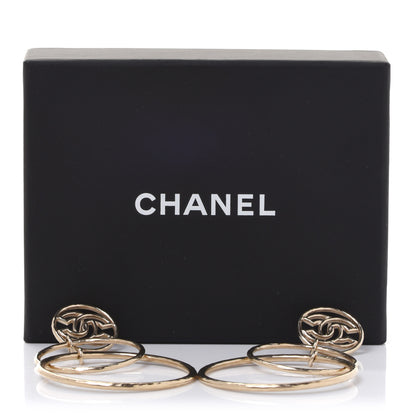 Chanel Hoop Cuba CC Earrings Gold 5 of 5