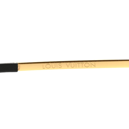 Louis Vuitton Metal Monogram Grease Sunglasses Z1172W Gold 5 of 7